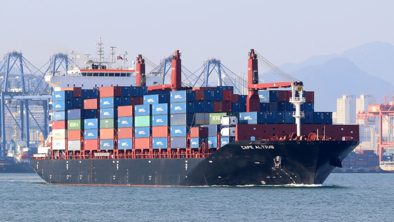 20220124 containerschip Cape Altius vertrek Busan oct 2020
