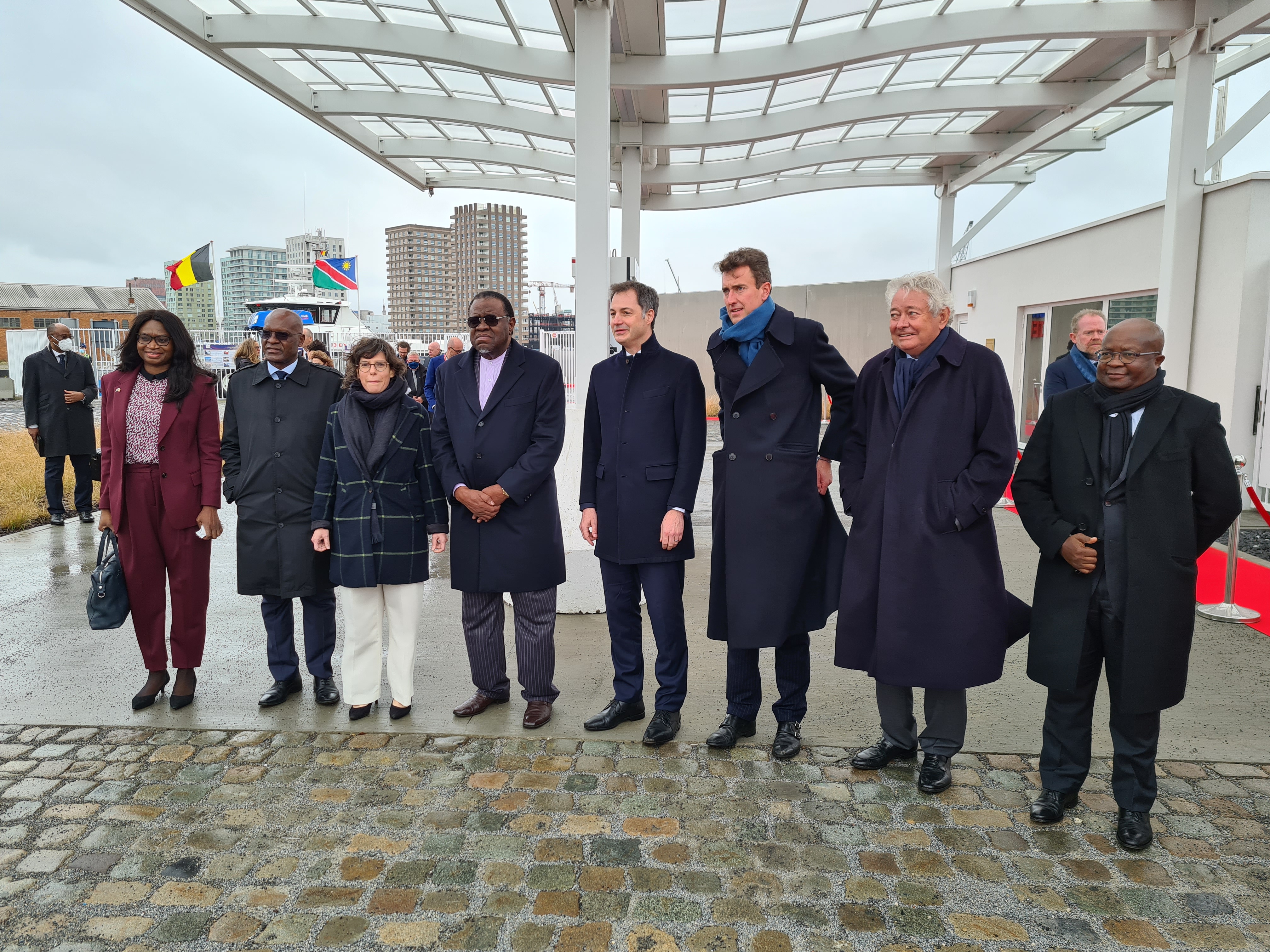 20220216 Antwerpen CMB Namibische president op bezoek