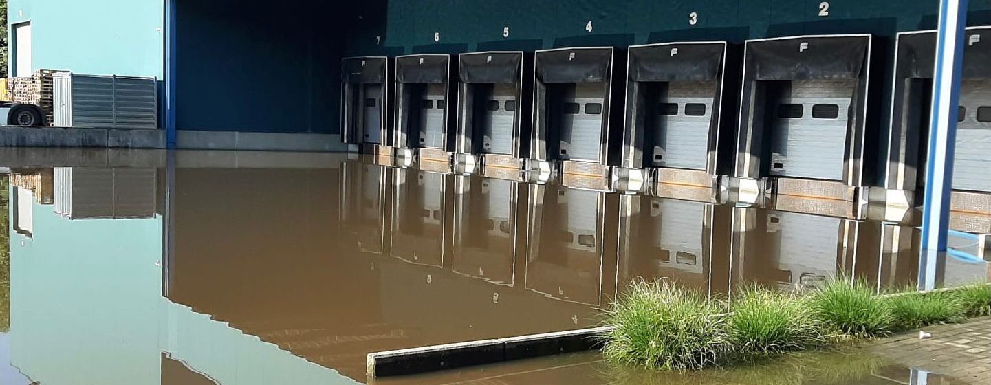Wateroverlast ON TIME Logistics Rotselaar