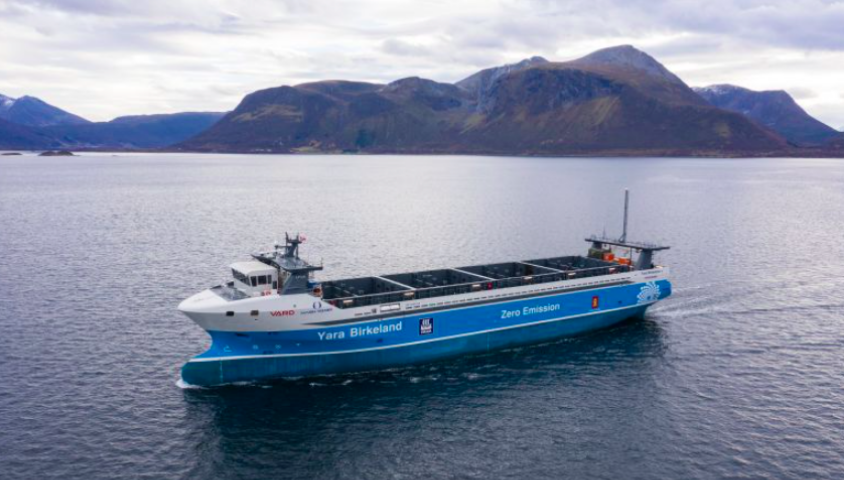 Eerste onbemande containerschip ter wereld: de 'Yara Birkeland'
