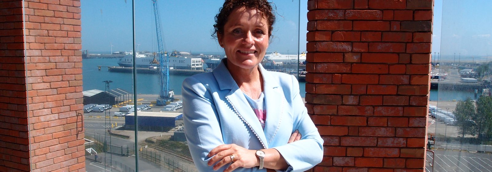 Vlaams minister Lydia Peeters in Zeebrugge