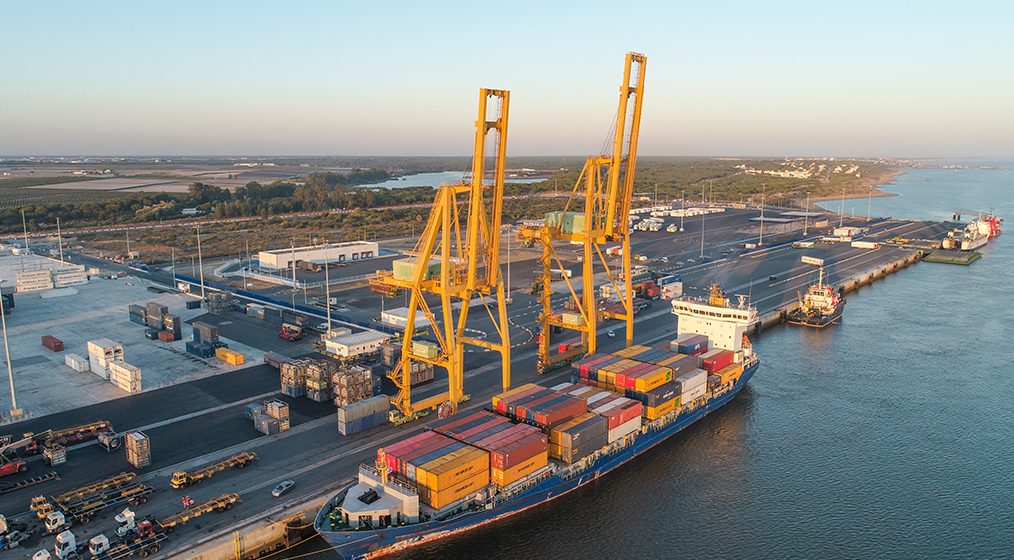 De containerterminal van Huelva