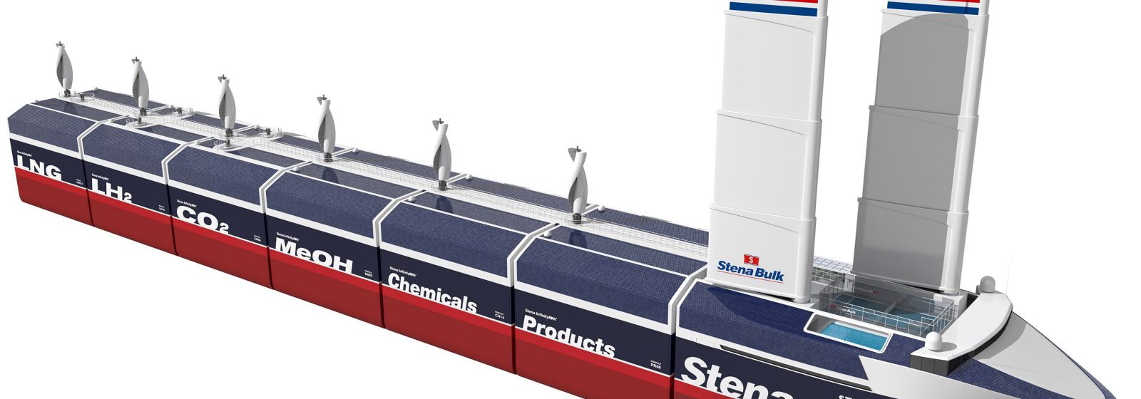 Ontwerp van hybride bulkcarrier 'InfinityMAX' van rederij Stena Bulk