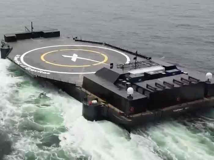 Nieuwste droneschip 'A Shortfall of Gravitas' van ruimtevaartbedrijf SpaceX