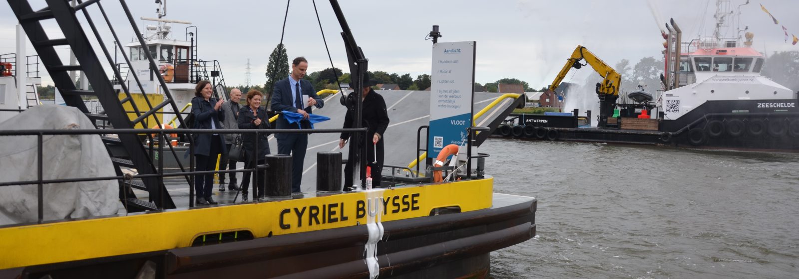 Inhuldiging nieuwe veerboot Cyriel Buysse op kanaal Gent-Terneuzen