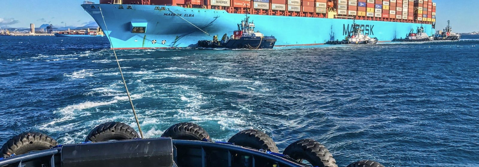 De 'Maersk Elba' (13.568 teu) in Algeciras