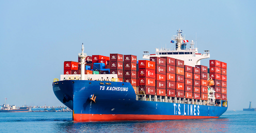 Het containerschip 'TS Kaohsiung' van 1.808 teu