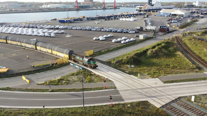 De V6-treinterminal in North Sea Port