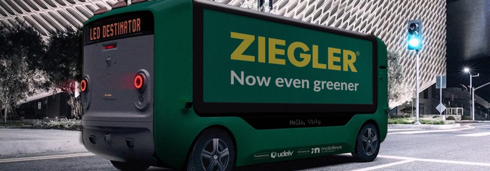 Autonome bestelwagen Udelv voor Ziegler