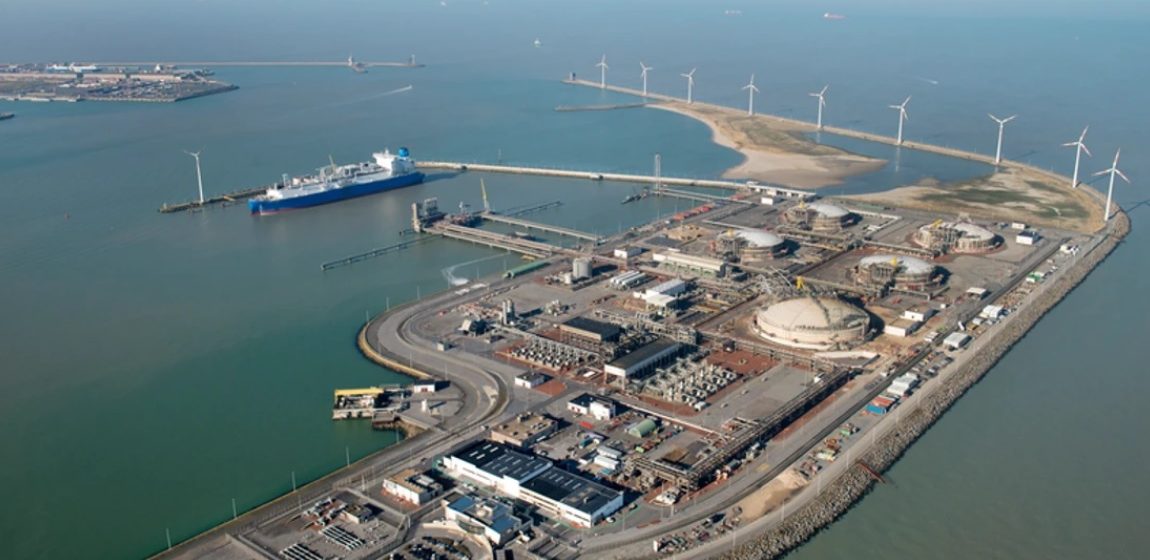 De haven van Zeebrugge