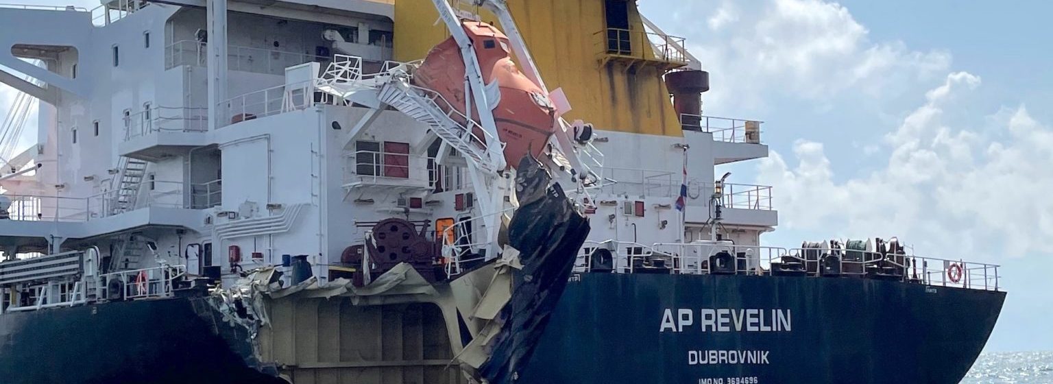 20220825 aanvaring schade bulkschip 'AP Revelin'
