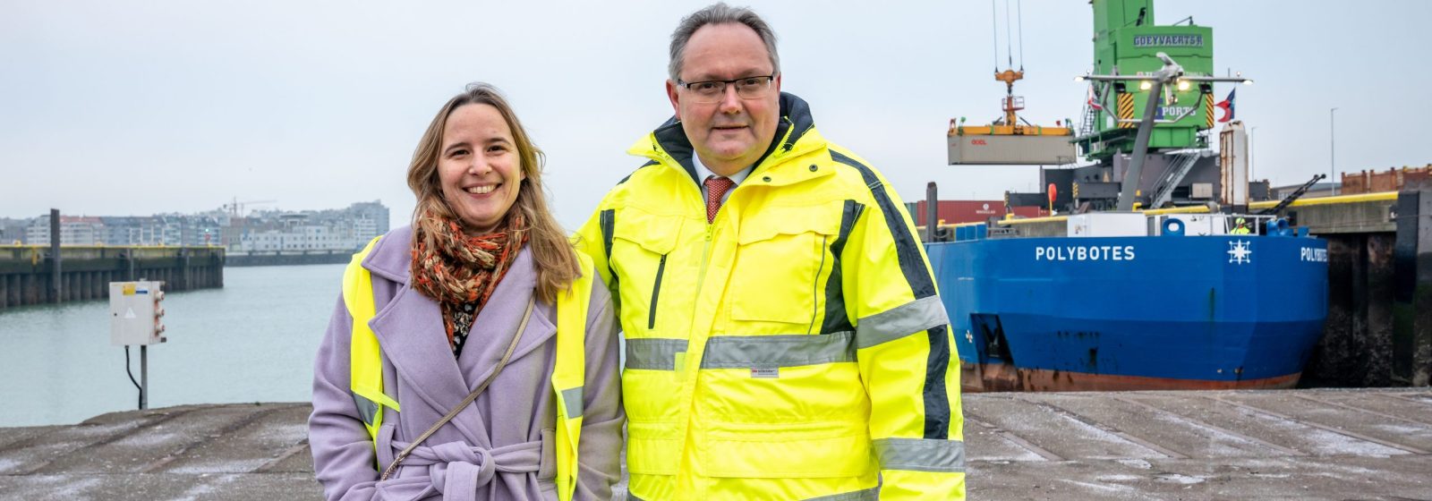 Haven Oostende voorzitter Charlotte Verkeyn en CEO Dirk Declerck