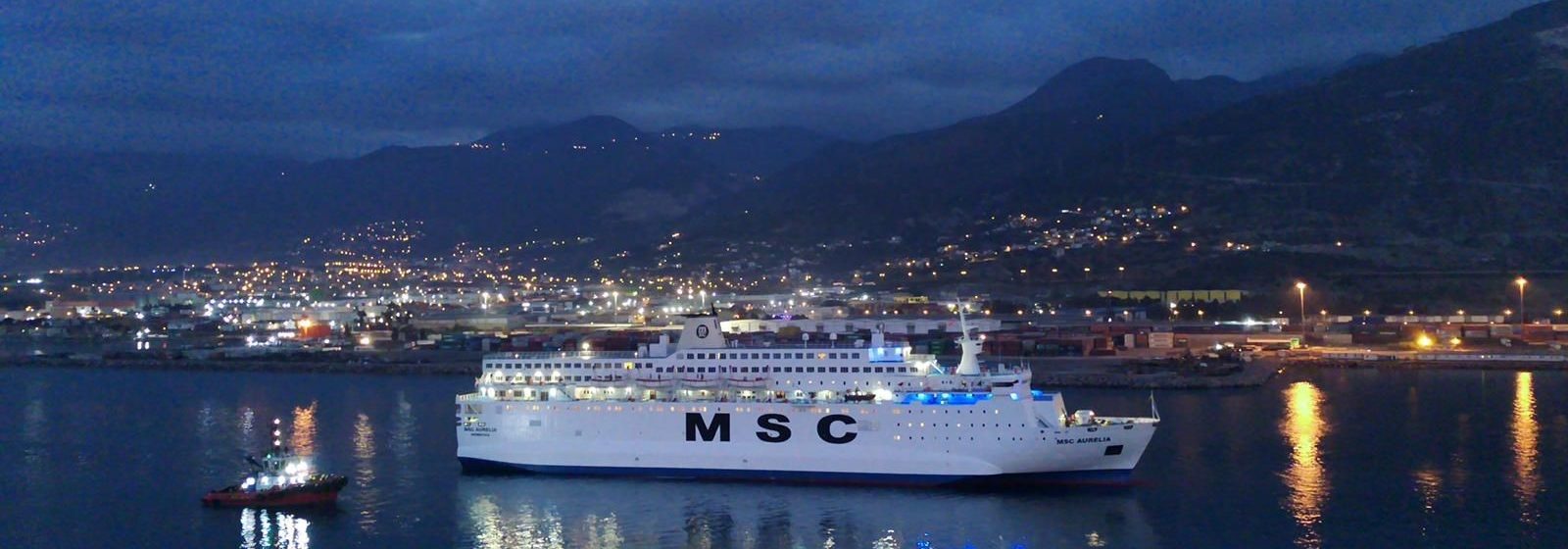 De 'MSC Aurelia' bij aankomst in Iskenderun