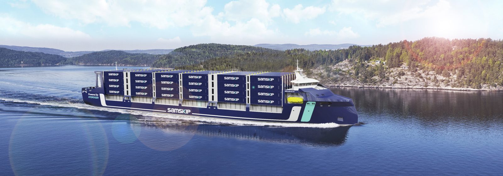 'SeaShuttle'-containerschip op waterstof van Samskip
