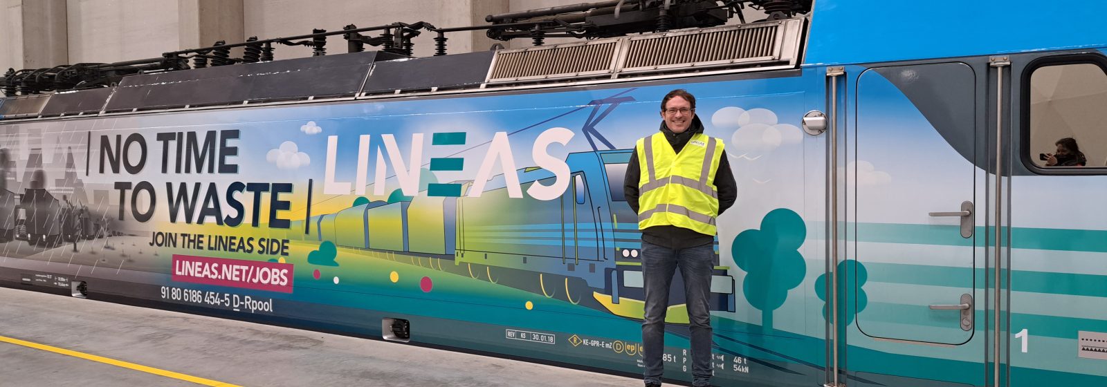 Ontwerper Pieter Vanraefelghem voor de Sustainability Locomotief van Lineas