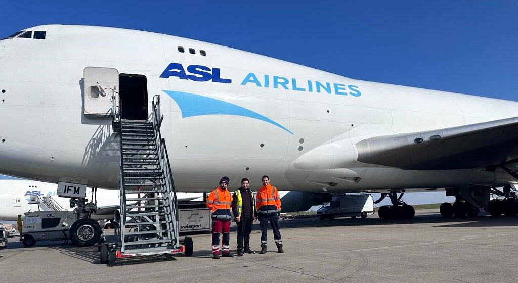 ASL Airlines Belgium en Swissport verlengen samenwerking op Liege Airport.