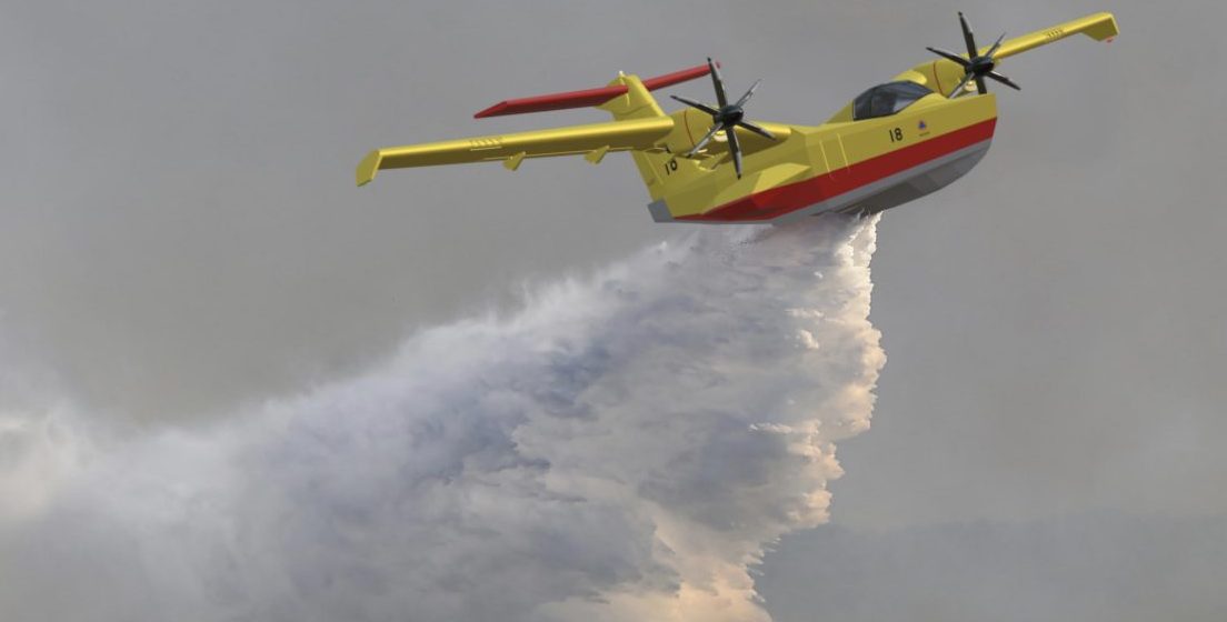 Ontwerp van het amfibische brandblusvliegtuig van Roadfour
