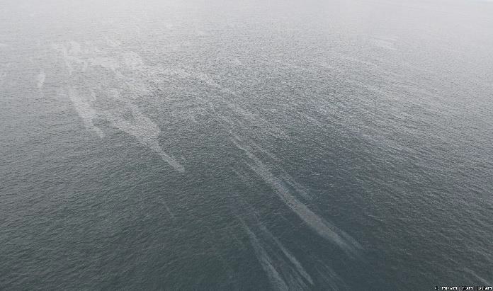Olievlek op de Noordzee
