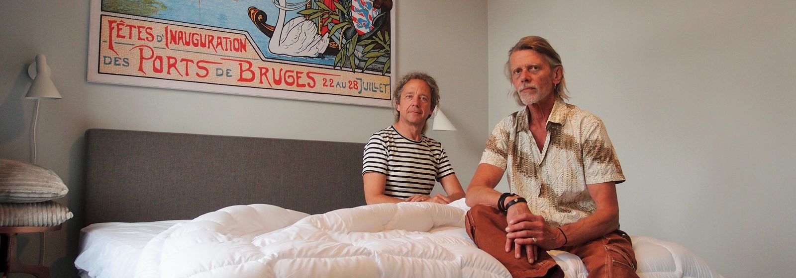 Kurt Casteleyn en Peter Hollez in vakantiehuis Havenhuis Brugge