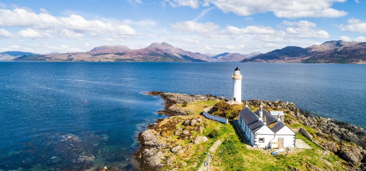 Vuurtoren van Isle of Ornay in Schotland