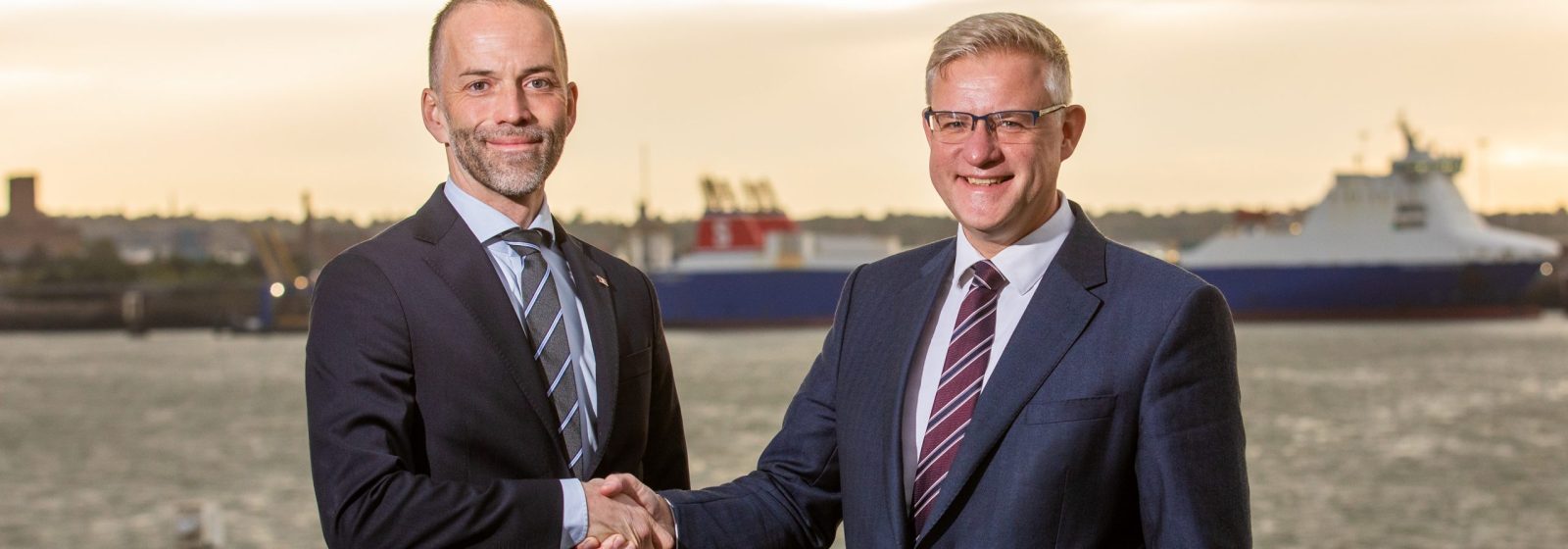 Carl-Johan Hellner (Stena Line) en David Huck (Peel Ports Group)