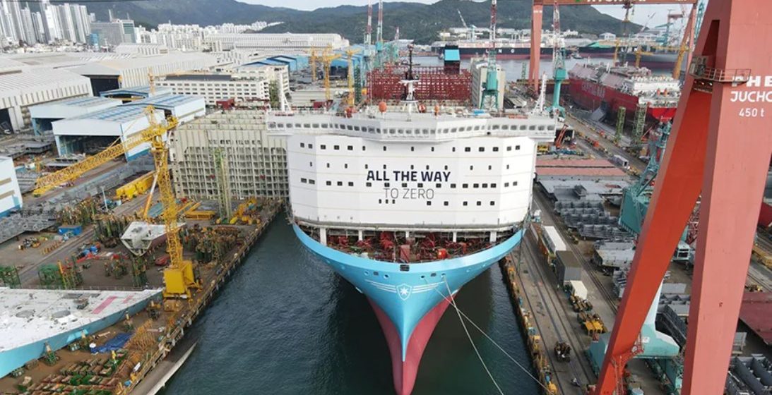 Maersks eerste schip van 16.200 teu op methanol