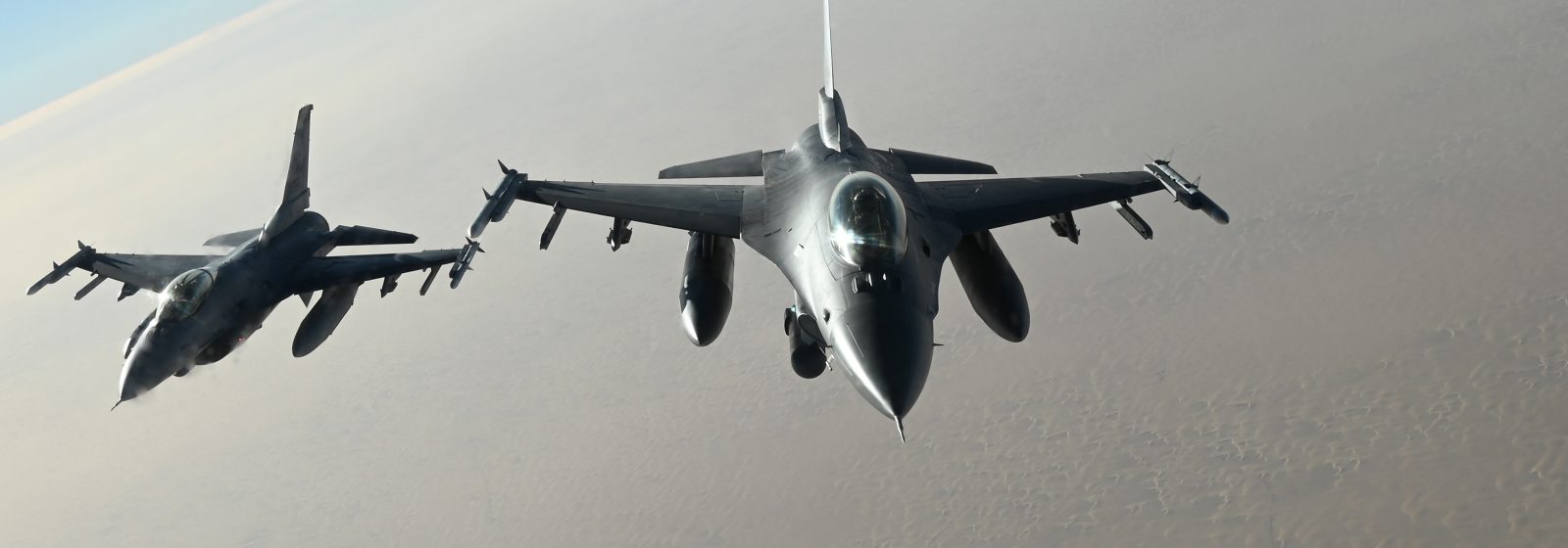 US Air Force F-16 Fighting Falcons gevechtsvliegtuigen