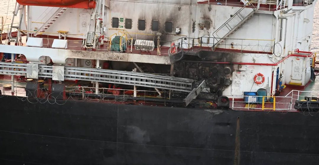 Het droge bulkschip 'Genco Picardy' is aangevallen door Houthi's in de Rode Zee.
