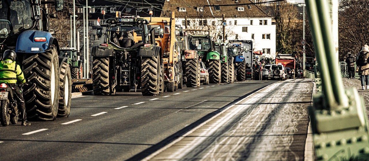 Betoging boeren in Duitsland