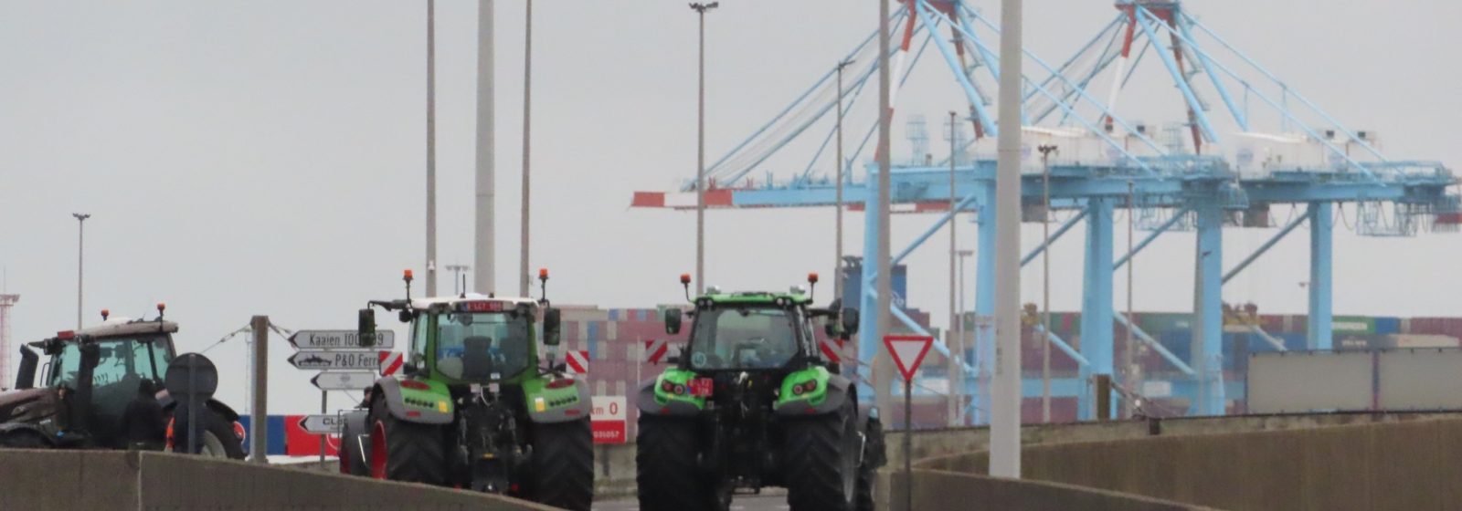 Blokkade boerenprotest in Zeebrugge
