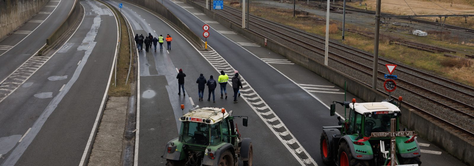 Boerenprotest in Zeebrugge op 2 februari 2024