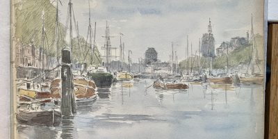 Zicht op de haven van Rotterdam, Henri Seghers