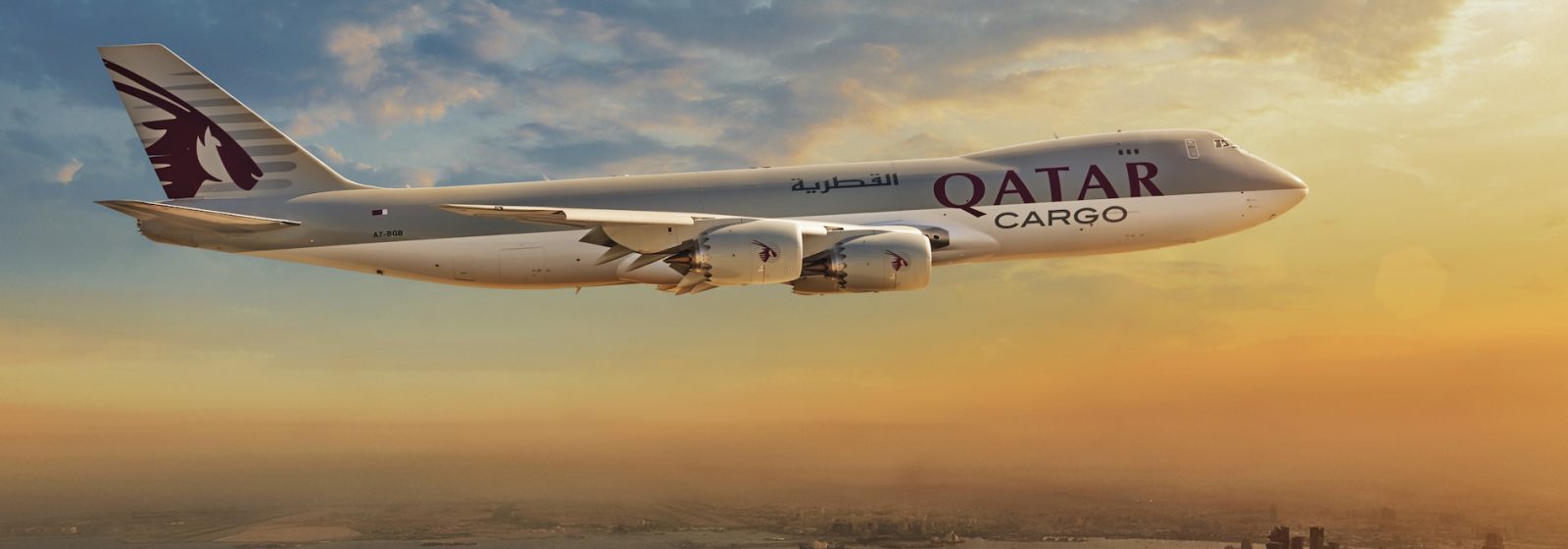 Boeing 747-vrachtvliegtuig van Qatar Airways Cargo.