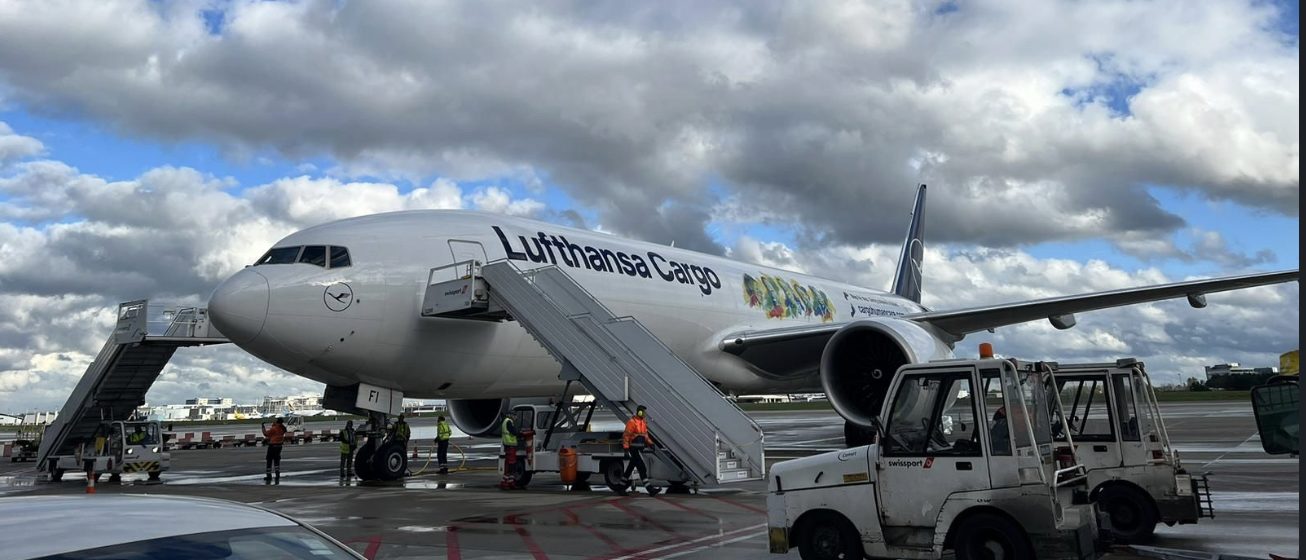 Eerste vlucht van Lufthansa Cargo van Brussel naar Chicago
