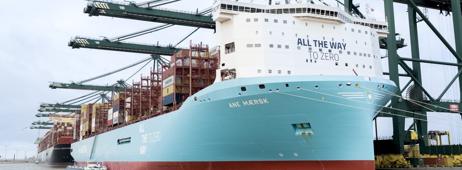 De 'Ane Maersk' in Antwerpen